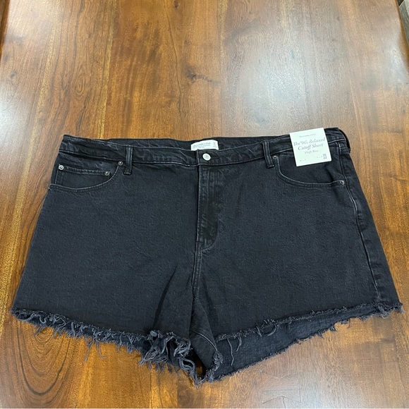 Abercrombie & Fitch The 90s Relaxed Cutoff High Rise Shorts Size 22 - Picture 3 of 9
